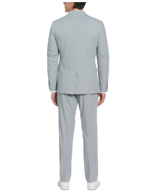 Perry Ellis Blue Slim Fit Two-Tone Tech Stretch Suit Jacket for men