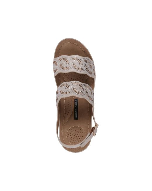 Gc Shoes Metallic Alexia Embellished Wedge Sandals