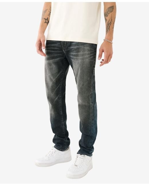 True Religion Black Rocco Super T Skinny Jeans for men