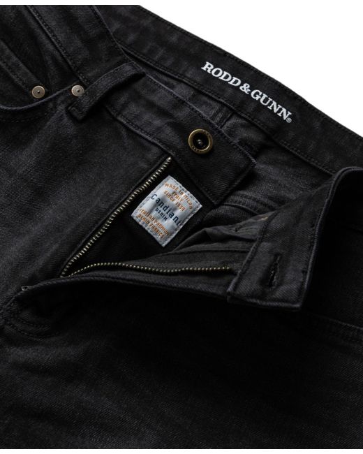 Rodd & Gunn Black Lyell Straight Fit Denim Jeans for men