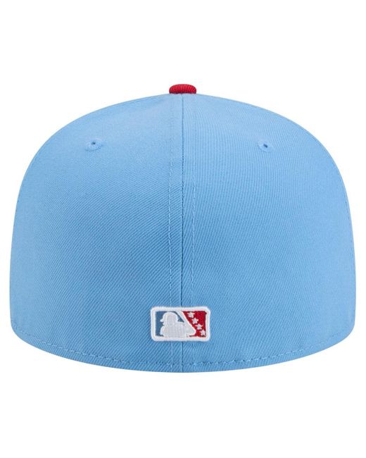 KTZ Light Blue/red Reno Aces Copa De La Diversion 59fifty Fitted Hat for men