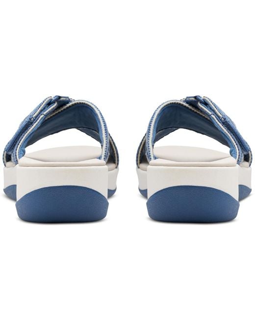 Clarks Blue Cloudsteppers Arla Wave Sandals