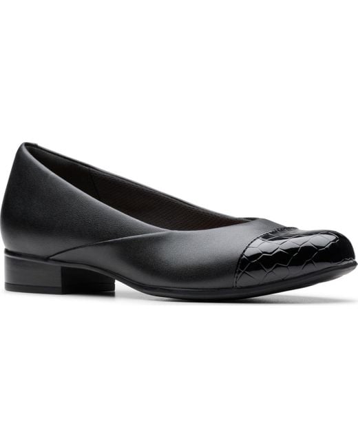 Clarks Black Jazmynn Gem Round Toe Flats