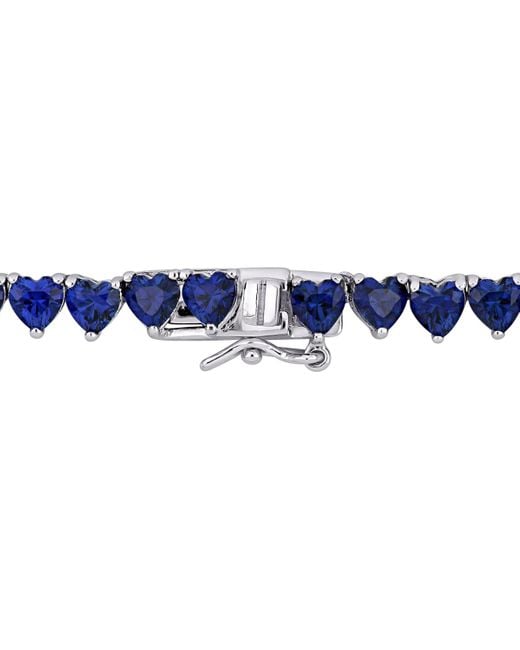 Macy's Blue Lab-created Gemstone 18" Collar Necklace