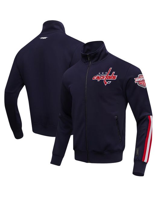 Pro Standard Blue Washington Capitals Classic Chenille Full-zip Track Jacket for men