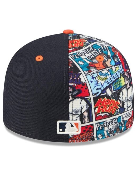 KTZ Blue Navy/orange Detroit Tigers 2025 Mlb Diamond Hero Edition Low Profile 59fifty Fitted Hat for men