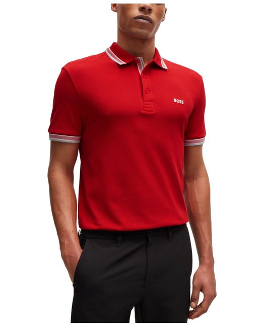 Boss Red Boss By Contrast Logo Polo Shirt for men