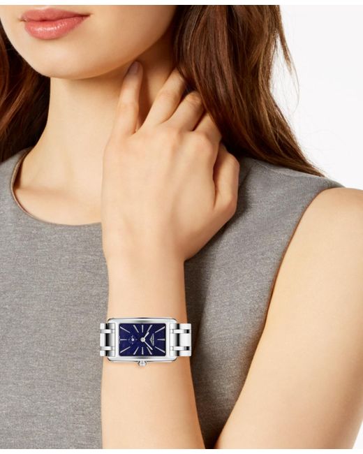 Longines Blue Swiss Dolce Vita Stainless Steel Bracelet Watch 20x32mm