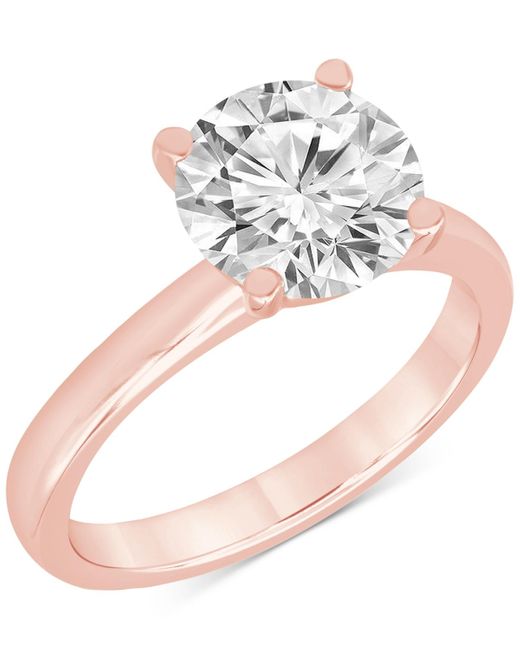 Badgley Mischka Metallic Certified Lab Grown Diamond Solitaire Engagement Ring (4 Ct. T.w.