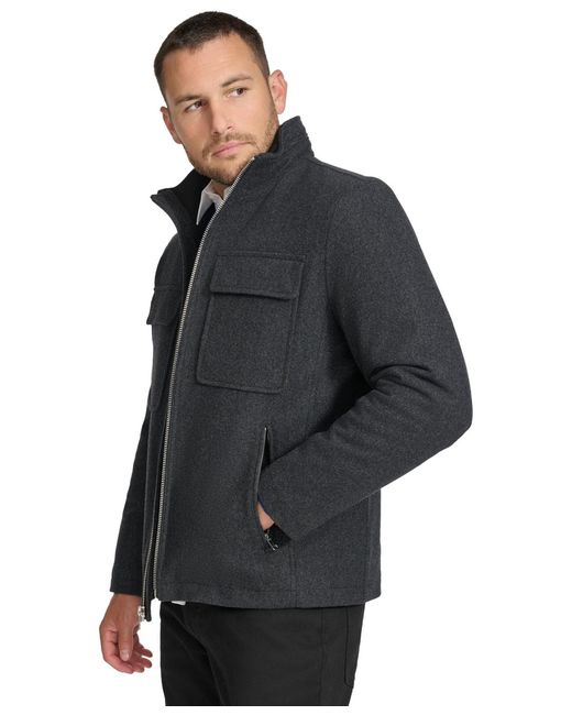 Calvin Klein Gray Outerwear Jacket,dark Charcoal,large for men