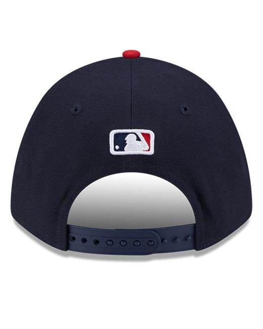 KTZ Blue Boston Red Sox Player Replica 9forty Adjustable Hat for men