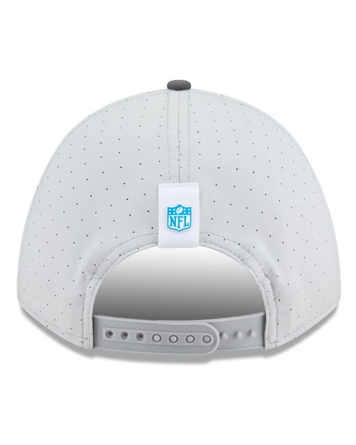 KTZ Blue Gray/graphite Detroit Lions 2025 Nfl Training Camp A-frame 9forty Adjustable Hat for men