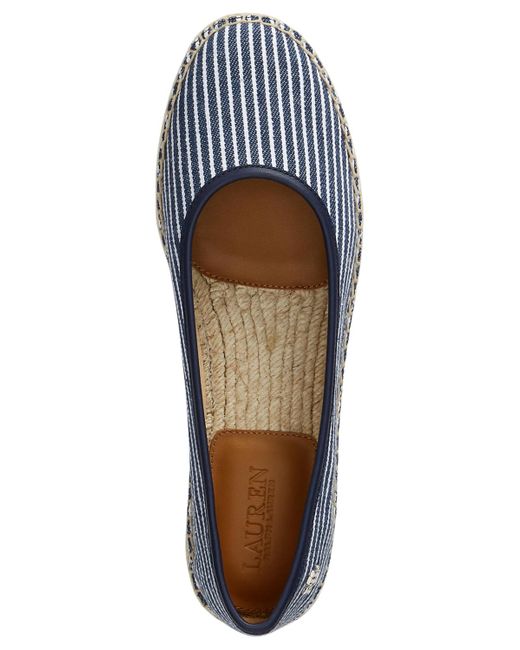Ralph Lauren Blue Luize Espadrille Ballet Flats