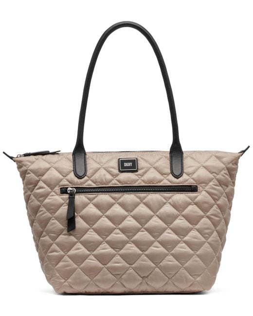 DKNY Brown Lyla Extra-large Zipper Shopper Tote Bag