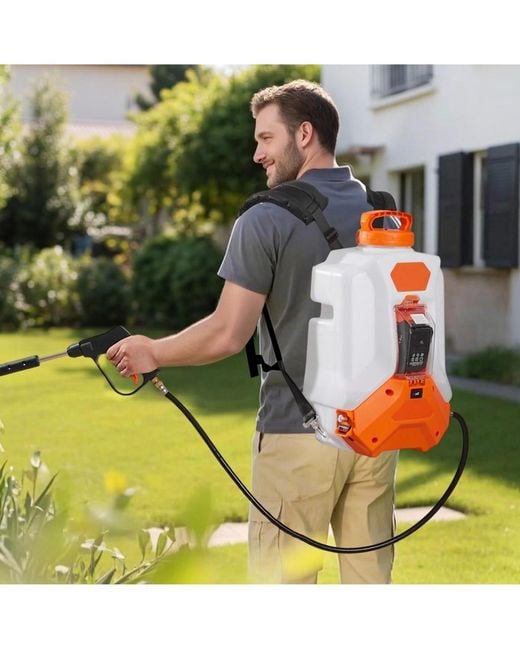 SUGIFT White Battery Powered Backpack Sprayer