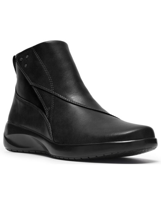 Clarks Black Kaetlyn Flow Round Toe Booties