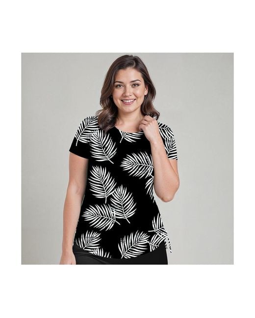 Calypsa Multicolor Plus Size Adele Swim Top