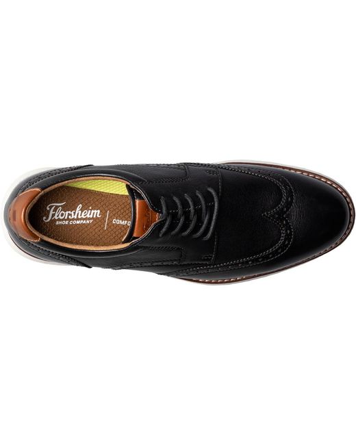 Florsheim Black Launch Wingtip Oxford for men