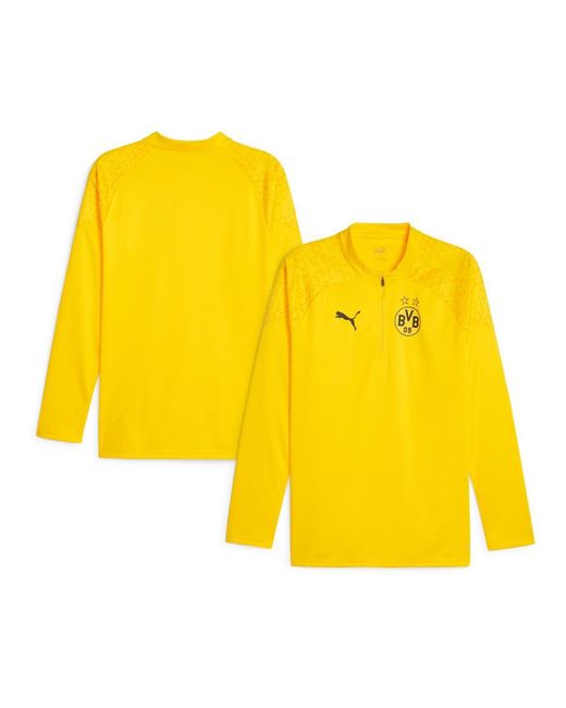 PUMA Yellow Â Borussia Dortmund 2023/24 Quarter-zip Training Sweatshirt for men