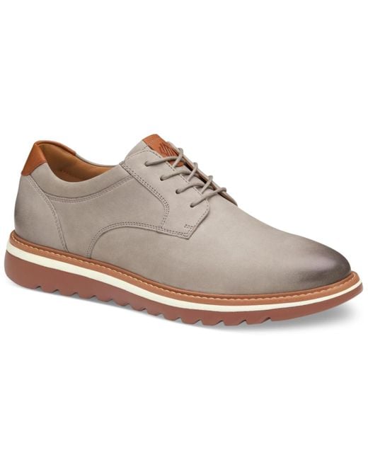 Johnston & Murphy White Braydon Plain Toe Hybrid Dress Oxford Shoes for men
