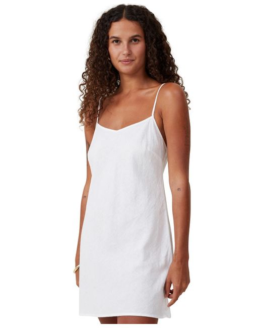 Cotton On White Haven V-neck Mini Dress