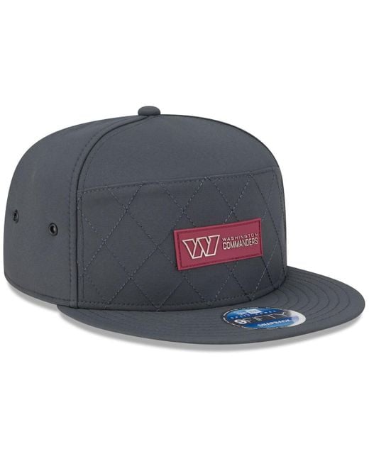 KTZ Blue Washington Commanders 2025 Sideline Cold Weather Split Panel 9fifty Snapback Hat for men
