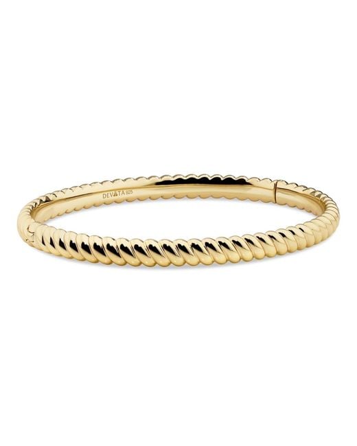 DEVATA Metallic Twisted Rope Bangle Bracelet