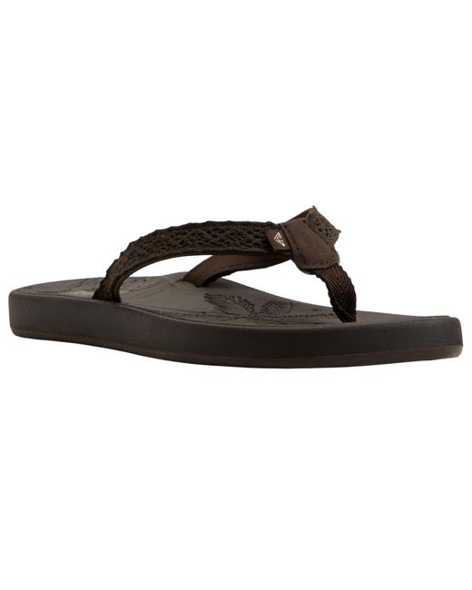 Roxy Black Gianna Slip-on Flat Sandals