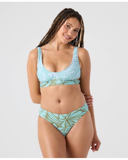 Roxy Blue Printed Full-coverage Swim Bottoms