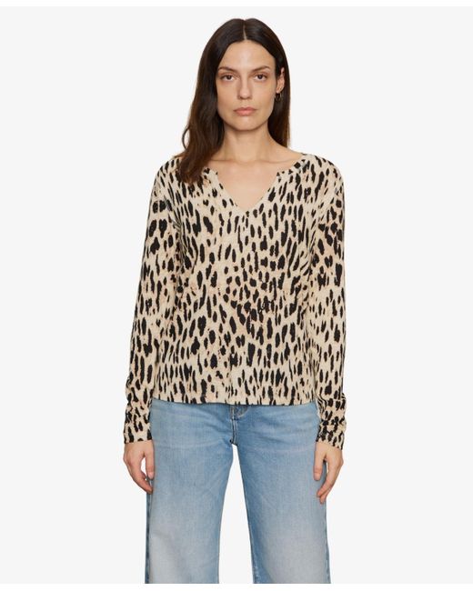 Sanctuary Blue Printed Long-sleeve T-shirt