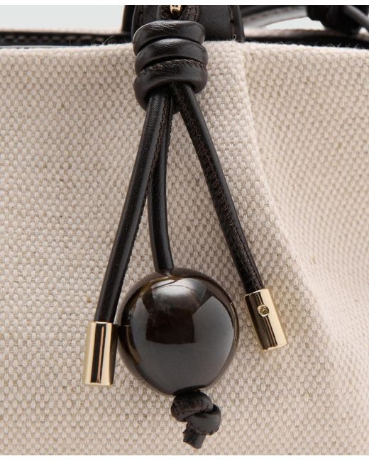 Mango Natural Small Canvas Bag