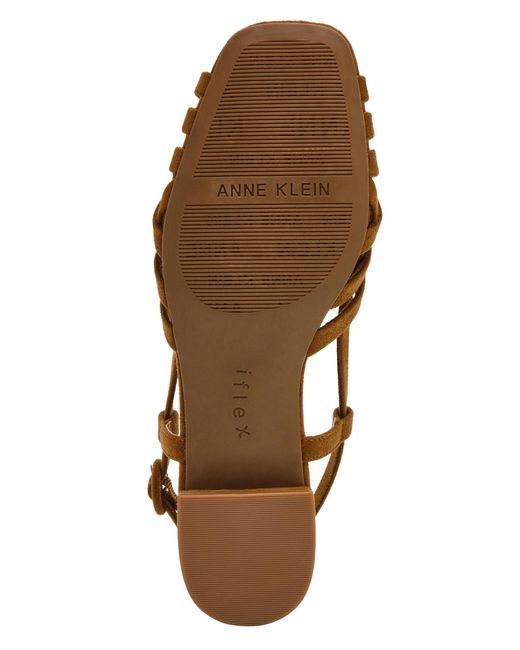 Anne Klein Brown Fairfeild Square Toe Sandals