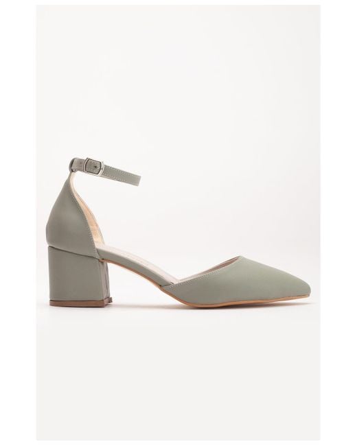 Forever & Always Shoes White Miranda Low Block Heels