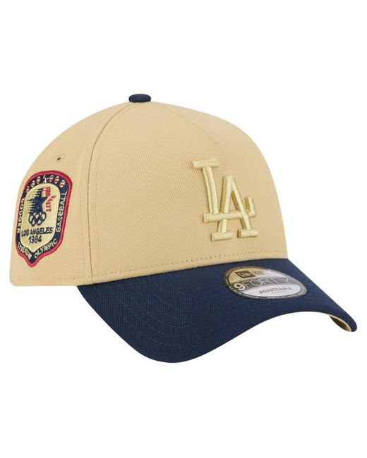 KTZ Blue Gold/navy Los Angeles Dodgers X La 84 9forty Adjustable Hat for men