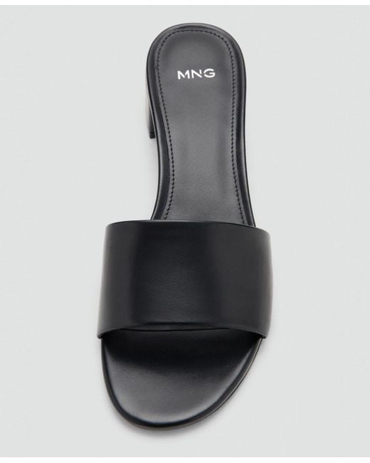 Mango Black Block-heel Strap Sandals
