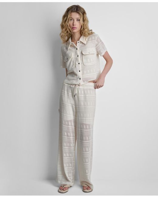 DKNY White Button-down Collared Shirt