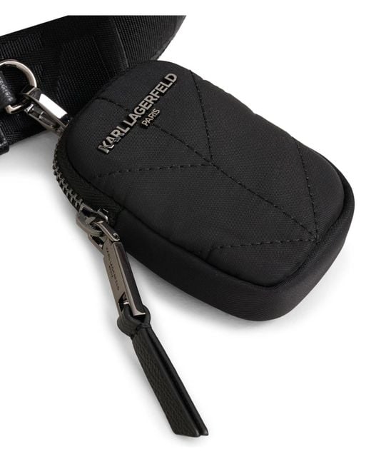 Karl Lagerfeld Voyage Nylon Messenger in Black Lyst