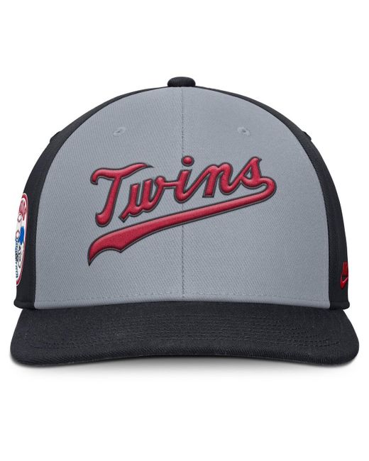 Nike Blue Gray/navy Minnesota Twins Pro Performance Snapback Hat for men