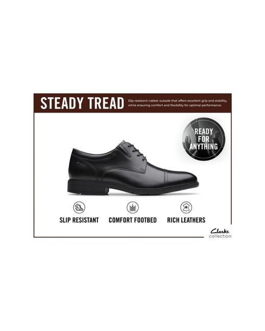 Clarks Brown Steadwell Oxford for men