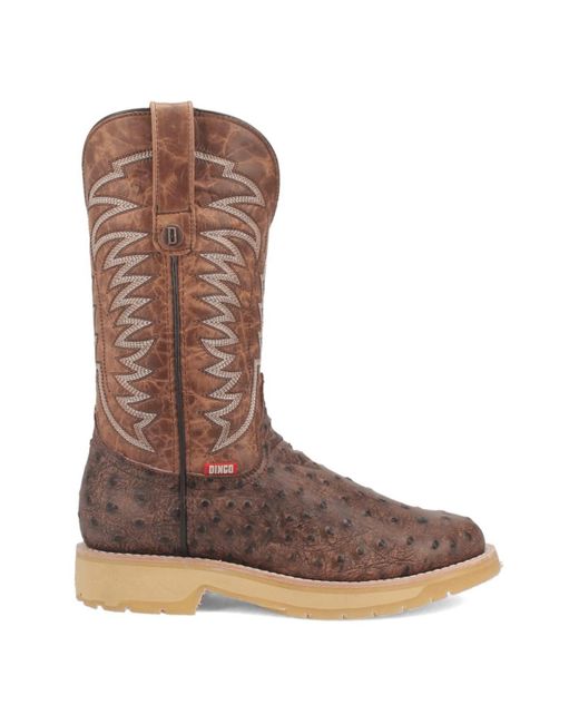 Dingo Brown Kiwi Leather Boots for men