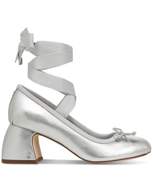 Circus by Sam Edelman Gray Della Lace-up Block-heel Ballet Pumps