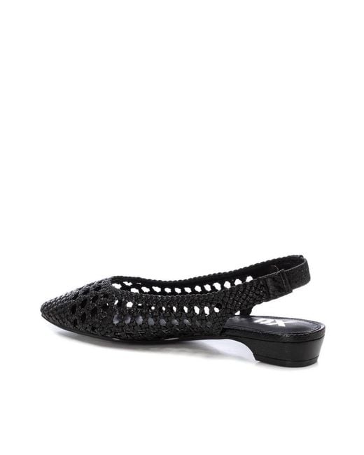Xti Black Slingback Flats