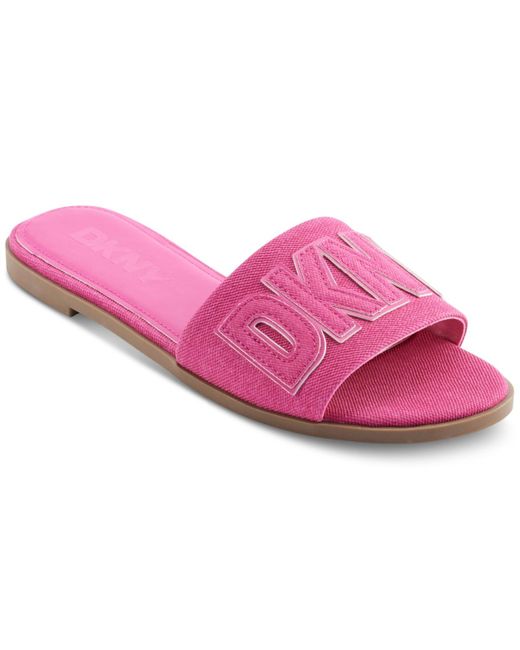 DKNY Pink Willow Slide Slip-on Flats Sandals