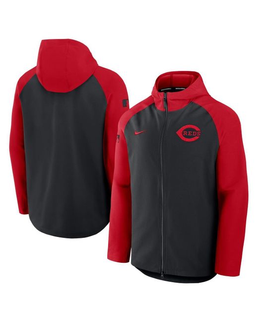 Nike Navy/red Washington Nationals Authentic Collection Raglan Performance Full-zip Jacket for men