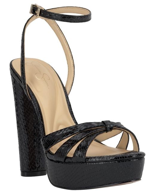 Jessica Simpson Ilaria Strappy Platform Dress Sandals in Black | Lyst Jessica Simpson Ilaria Strappy Platform Dress Sandals in Black | Lyst