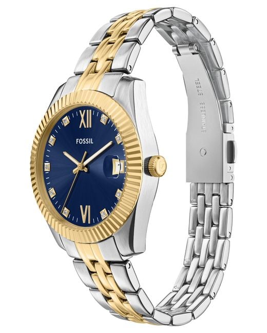 Fossil Metallic Scarlette Three-hand Stainless Steel Watch