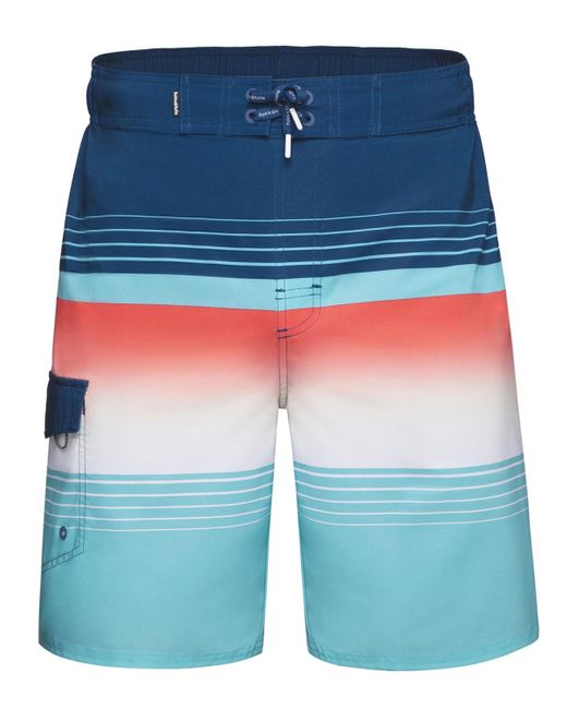 Rokka&Rolla Blue 9" No Liner Board Shorts Elastic Waist Quick Dry Swim Trunks for men