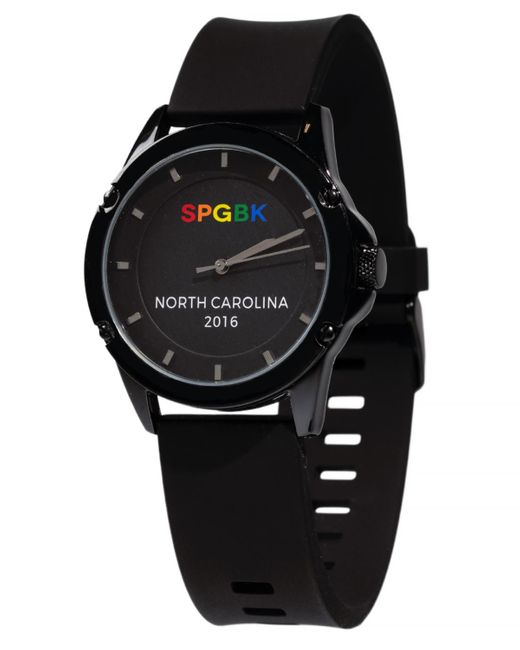SPGBK WATCHES Black Pride Silicone Watch 44mm