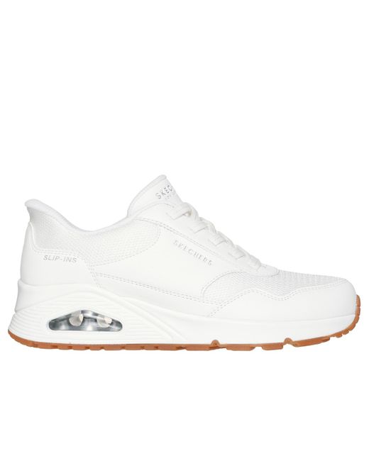 Skechers White Street Slip-ins: Uno