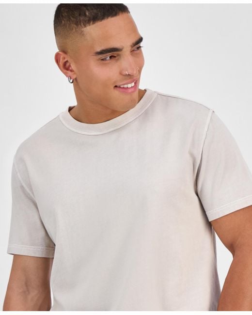 Sun & Stone White Sun + Stone Inside Out Regular-fit T-shirt for men